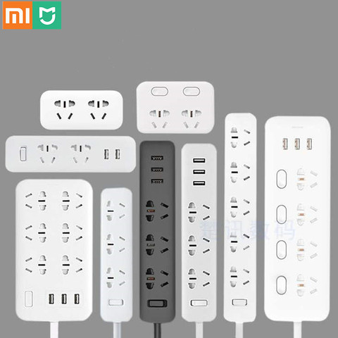 Xiaomi – multiprise Mi Mijia 2,1a, charge rapide, 3 prises d'extension USB, 6 prises, adaptateur US UK EU AU MI ► Photo 1/6