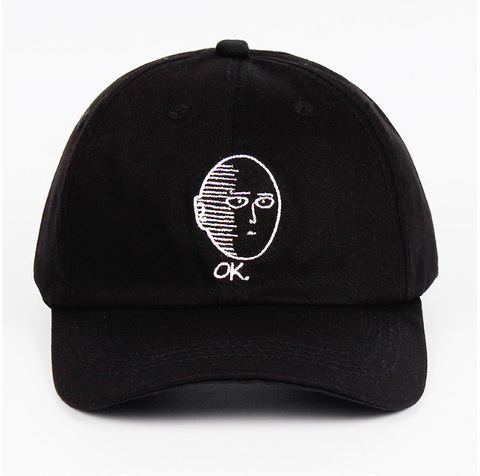 ONE PUNCH-homme papa chapeau coton casquette de Baseball Anime Fan broderie drôle chapeaux pour femmes hommes Ok homme un poinçon homme Snapback noël ► Photo 1/6