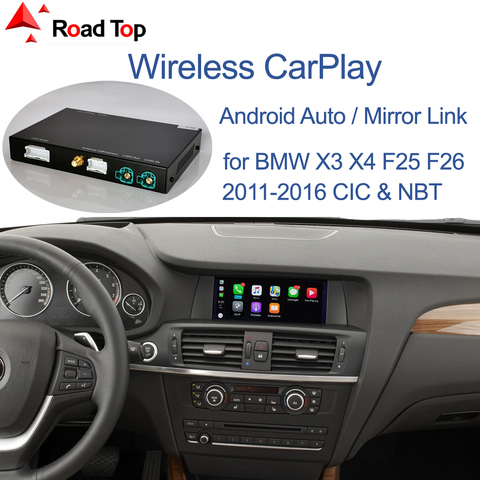 Fonction CarPlay AirPlay sans fil pour BMW CIC, système NBT pour voiture X3 F25 X4 F26 2011 – 2016, avec Android, mirrorlink ► Photo 1/6
