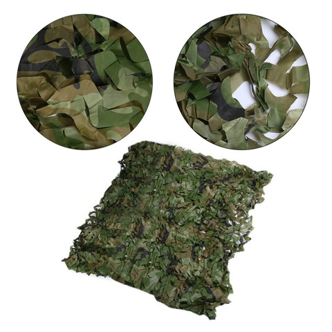 6m/5m/ 4m/ 3m chasse militaire Camouflage filets forêt armée formation Camouflage filet bâches de voiture tente ombre Camping soleil S ► Photo 1/6