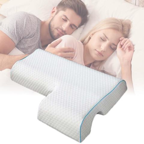 Oreiller en mousse à mémoire lente conçu respirant Couples oreiller confort coussin pour accoudoir soutien lombaire # CW ► Photo 1/1