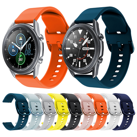 Bracelet en Silicone souple pour Samsung Galaxy Watch3 41mm montre intelligente bracelet de Sport pour Galaxy montre 3 45mm bracelet accessoires ► Photo 1/6