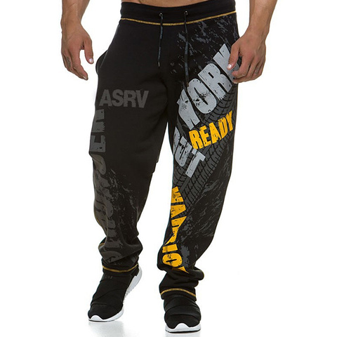 Mode homme sport pantalons décontractés gym formation extensible jambe droite pantalon de survêtement ► Photo 1/6