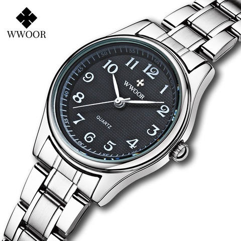 WWOOR – Montre-Bracelet étanche pour Femme, petite Montre classique à Quartz, avec cadran numérique, romantique, 2022 ► Photo 1/6