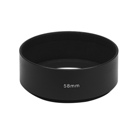 Nouveau 49MM/55MM/58MM/62MM/67MM/72MM/77MM métal longue lentille de mise au point capuchon à visser pour appareil photo ► Photo 1/6