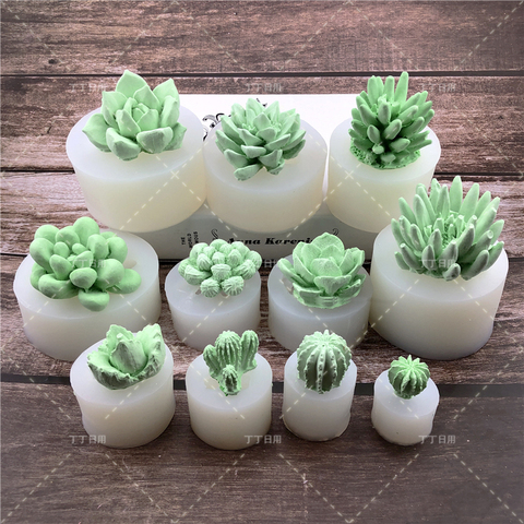 3D Cactus arbre succulentes Silicone moule pour gelée chocolat glace faisant gâteau cuisson gypse cire béton moule bricolage résine Art outils ► Photo 1/6