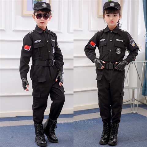 Uniforme de policier pour enfants, Costume de policier d'halloween pour  garçons et filles, Costume de
