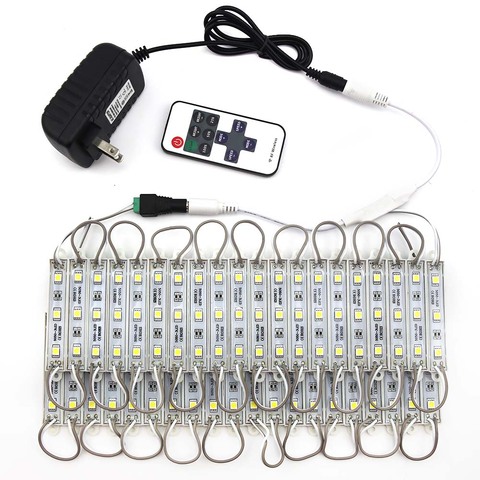 Module de lumière à 3 LED SMD 5050, DC12V, étanche, bande lumineuse avant de magasin, panneau publicitaire, Kit de lumières blanches ► Photo 1/6