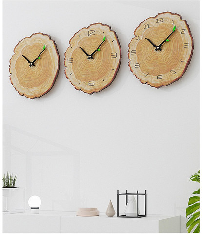 Horloge murale décorative en bois, style Vintage, café, bureau, maison, cuisine, silencieuse, design artistique, grand format, cadeau pour la maison ► Photo 1/4