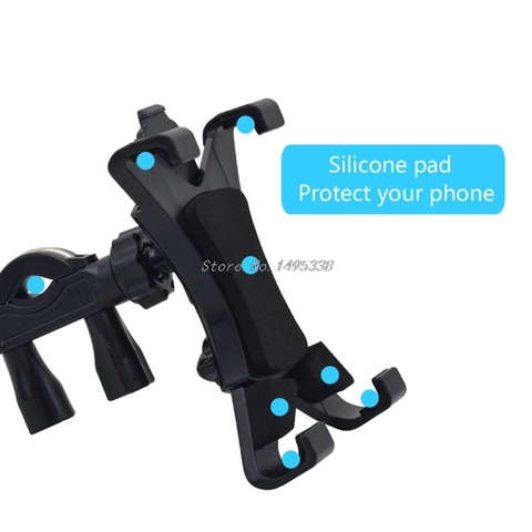 Support universel de vélo d'exercice de bâti de porte-vélo de moto de 7-12 pouces support de support de 360 degrés pour la tablette PC vente en gros et livraison directe ► Photo 1/6