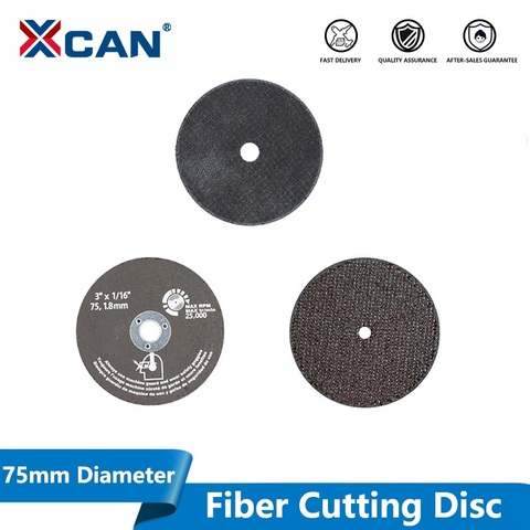 XCAN-disque de coupe en Fiber de 75mm, pour meuleuse d'angle disque de coupe en pierre, carrelage, lame de scie circulaire, 1 pièce ► Photo 1/6