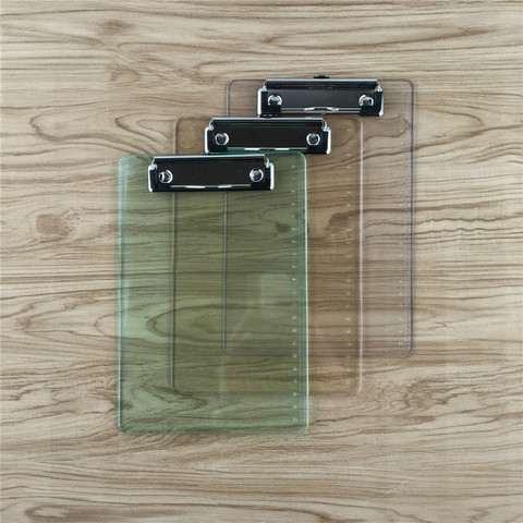 A5 plastique presse-papiers échelle règle conseil Transparent écriture bureau Pad support de mesure plaque Clip fichier dossiers carton classement ► Photo 1/6