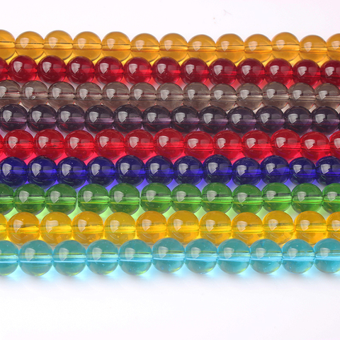 LanLi – perles en verre coloré pour hommes et femmes, 4/6/8/10/12mm ► Photo 1/6