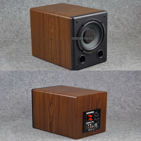 KYYSLB 30-60W 4-8 Ohm 6.5 pouces Subwoofer haut-parleur actif SW-6D basse fréquence fièvre Subwoofer haut-parleur passif Grain de bois noir ► Photo 1/6