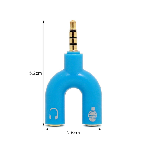 Convertisseur de connecteur pour écouteurs 3.5mm séparateur stéréo Audio vers micro et casque adaptateur prise 2 voies U pour téléphone portable tablette PC ► Photo 1/6