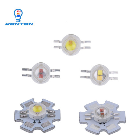 2*3 W bicolore Led jaune blanc/jaune rouge/UV blanc/rouge blanc/vert perle de lumière Led blanche ► Photo 1/3