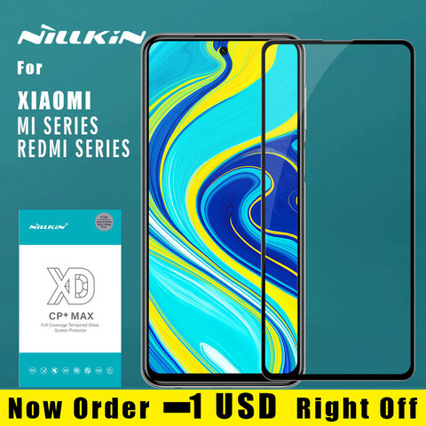 Pour Xiaomi Redmi Note 9S 9 Pro Max 8T 8 pro Mi 9 Pro verre Nillkin XD CP + Max couverture complète 3D verre trempé protecteur d'écran ► Photo 1/6