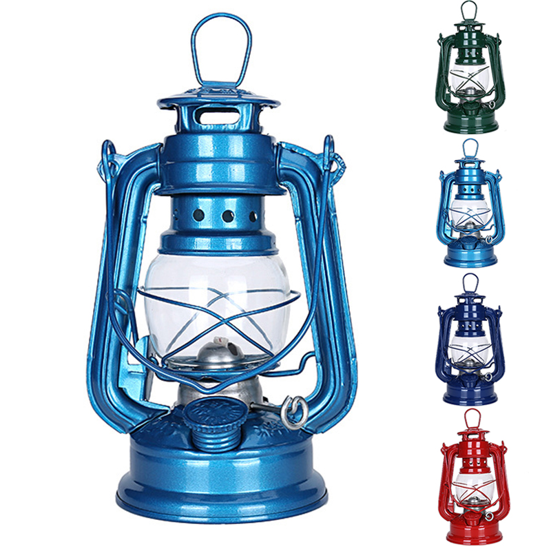 Lampe à huile rétro pour Camping en plein air, Kerosene, lanterne décorative de Style méditerranéen, Structure en fer multifonction, lampiao querosene ► Photo 1/6