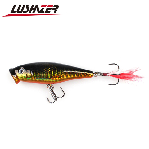 LUSHAZER popper leurres de pêche manivelle 8g 7.5 cm pêche wobbler isca artificialhard appât charpentier s'attaque livraison gratuite ► Photo 1/6