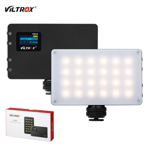 Viltrox RB08 bicolore 2500K-8500K Mini lumière LED vidéo Portable lumière de remplissage batterie intégrée pour téléphone caméra Studio de tir ► Photo 1/6