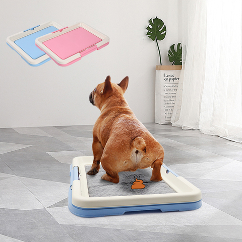 Portable chien formation toilette intérieur chiens pot toilette pour animaux de compagnie pour petits chiens chats chat litière boîte chiot Pad plateau de support fournitures pour animaux de compagnie ► Photo 1/6