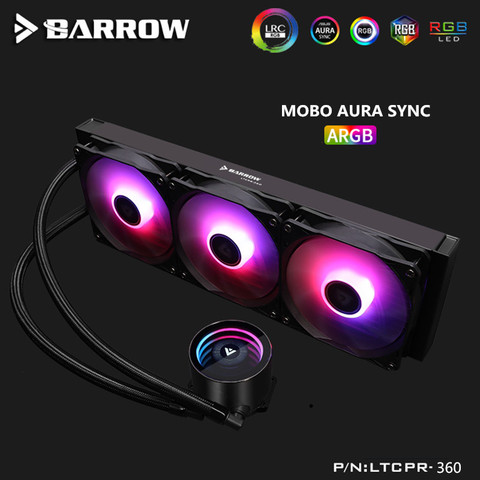 Barrow – radiateur de refroidissement CPU 5V, Kit Combo, ARGB MOBO AURA SYNC 360, rangée de liquide + ventilateurs + pompe, 1 pièce, refroidissement LTCPR-360 ► Photo 1/3