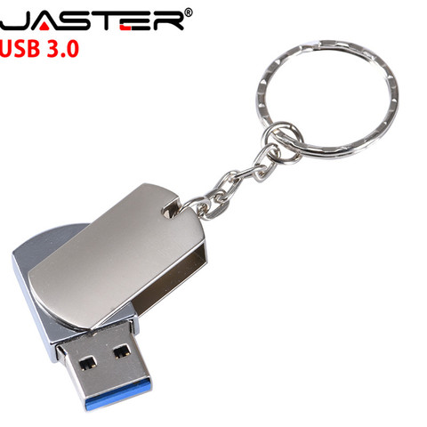 JASTER laser personnalisé métal retournement USB 3.0 clé usb clé USB 128GB 64GB 16GB 32GB 4GB clé usb (plus de 10 logos gratuits) ► Photo 1/6