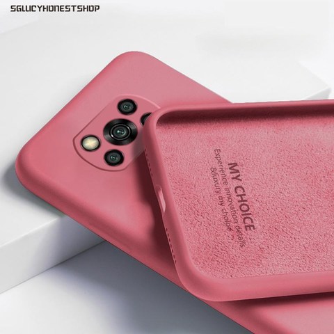 Pour Xiaomi Mi Poco X3 étui NFC nouveau étui souple en Silicone liquide d'origine pour Xiaomi Redmi Note 9s 8T 8 Pro 8A Coque ► Photo 1/6