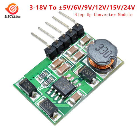 Carte de conversion de tension 3-18V à ± 5V/6V/9V/12V/15V/24V, Module d'alimentation LCD ADC DAC pour Arduino MCU, DC-DC ► Photo 1/6