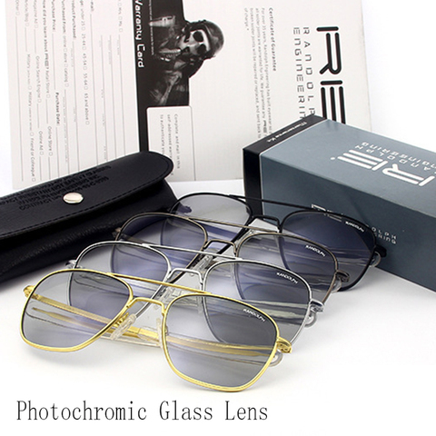 Lunettes de soleil photochromiques pour homme, verres en verre, de marque, de styliste, pour la conduite ► Photo 1/6