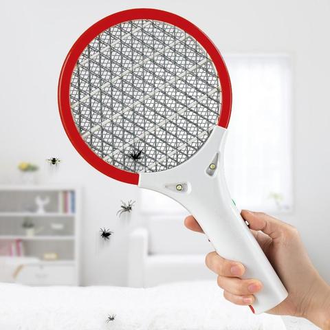 Raquette à moustiques électrique, Rechargeable par USB, anti-moustique volant, 3 réseaux, piège pour les insectes ► Photo 1/6