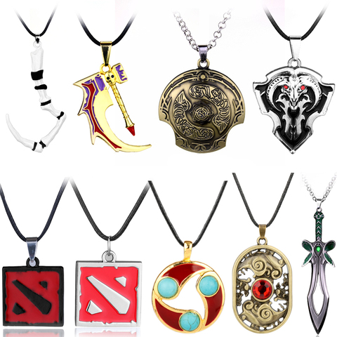 Jeu DOTA 2 pendentif collier DOTA2 Aegis des Champions Talisman d évasion Aghanims sceptre papillon épée arme breloque collier ► Photo 1/6