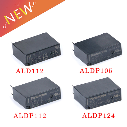 Lot de 2 relais ALDP105 ALDP112 ALDP124 5V 12V 24V 5A 4PIN un groupe de relais ALDP112 normalement ouvert 12V 3A ► Photo 1/6