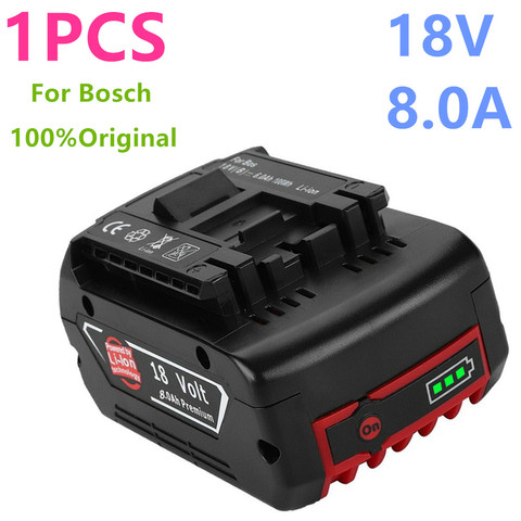 1 / 2 / 3 pièces 18V 8000mah outil électrique batterie remplaçable convient à divers modèles 18V Bosch ► Photo 1/6