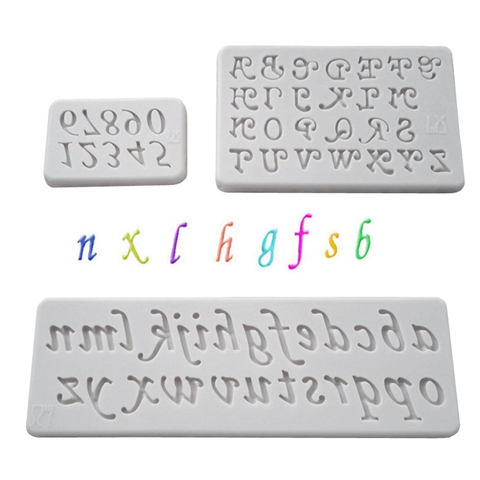 Alphabet numéro lettre Silicone moule Sugarcraft Cupcake cuisson moule Fondant gâteau décoration outils ► Photo 1/6