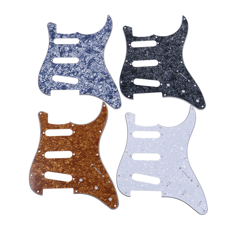 1Pc guitare Pickguard guitare électrique Pickguard plaque à gratter pour Strat Stratocaster noir Instruments & équipement ► Photo 1/6