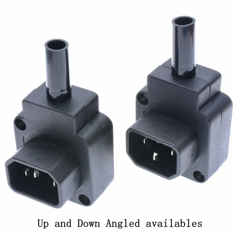 1 pièce | Prise d'alimentation C14 à 90 degrés, connecteur de câble/cordon d'alimentation AC/prise mâle à Angle de bas, IEC 320 C14 ► Photo 1/6