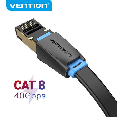 Vention Cat8 câble Ethernet 40Gbps RJ45 câble réseau Cat 8 SSTP RJ45 cordon de raccordement pour PC Modem routeur chargeur ordinateur portable Ethernet Cat8 ► Photo 1/6