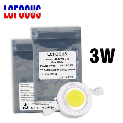 SMD pour perles lumineuses de 1, 3, 5 Watt, haute puissance, puce LED 3W, blanc chaud, 3000K, 4000K, 6000K, 10000K, 20000K, 30000K, haute puissance ► Photo 1/6