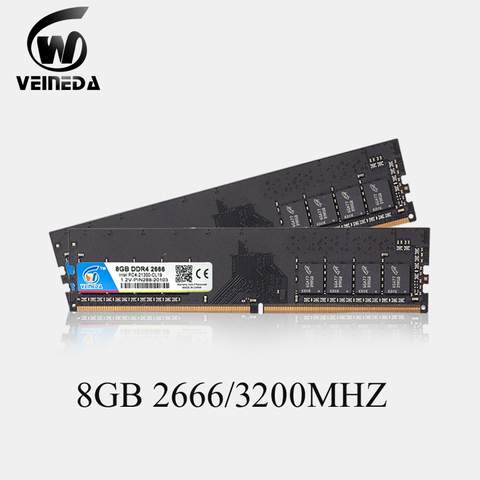 VEINEDA ddr4 8 gb 3200 ordinateur RAM 16gb mémoire DDR 4 PC4 2400 2666 Mhz ordinateur de bureau DDR4 carte mère Memoria 288 broches ► Photo 1/5