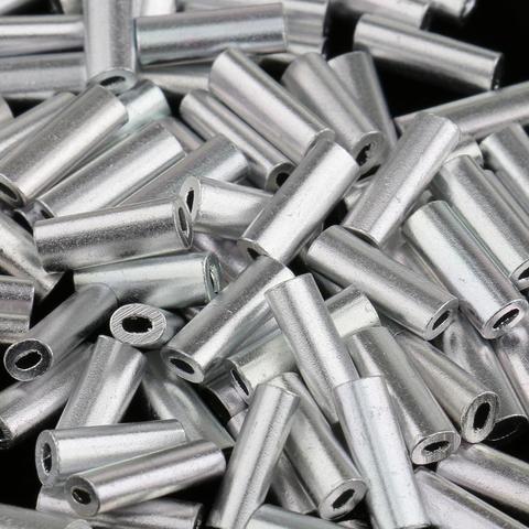 100 pcs/Lot rond cuivre ligne de pêche en aluminium sertissage manchon cuivre Tube 1.0mm 1.2mm 1.5mm mer pêche accessoires ligne Tube ► Photo 1/5