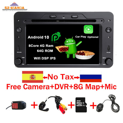 Lecteur DVD de voiture avec Navigation GPS sous Android 10.0, autoradio stéréo, multimédia, pour Alfa Romeo Spider Alfa Romeo 159 Brera 159 Sportwagon, en Stock ► Photo 1/6