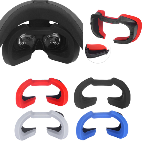 Couverture de masque pour les yeux en Silicone souple coussin de protection pour les yeux bloquant la lumière respirante pour les accessoires de casque Oculus Rift S VR ► Photo 1/6