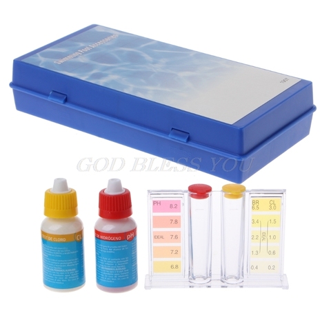 PH chlore eau qualité Kit de Test piscine hydroponique Aquarium testeur livraison directe ► Photo 1/4