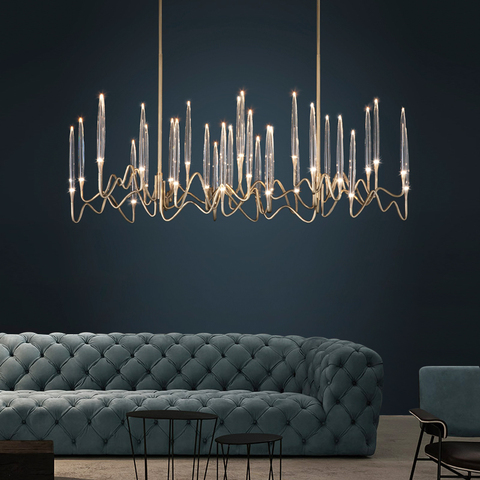 Plafonnier LED en cristal au design moderne de luxe, éclairage d'intérieur, luminaire décoratif d'intérieur, idéal pour une salle à manger ou une chambre à coucher, 2022 ► Photo 1/5