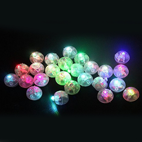 10 pièces/lot boule ronde Led ballon lumières Mini Flash lampes pour lanterne noël fête de mariage décoration blanc jaune rose couleur ► Photo 1/6