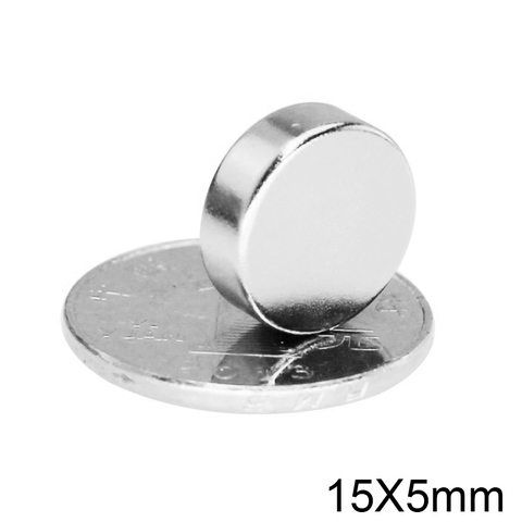 Disque magnétique Permanent en néodyme Super puissants 2/5/10/20/50pcs 15x5, aimants ronds Super puissants, 15mm x 5mm, aimant rond 15x5mm ► Photo 1/6