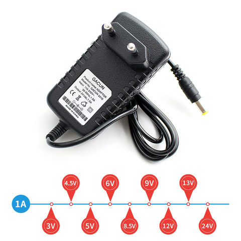 Chargeur adaptateur universel pour 220 bandes ue, alimentation électrique cc cc LED V à 12V, 5V, 24V, 3V, 4V, 6V, 8V, 9V, 10V, 13V, 14V, 15V, 1a US ► Photo 1/6