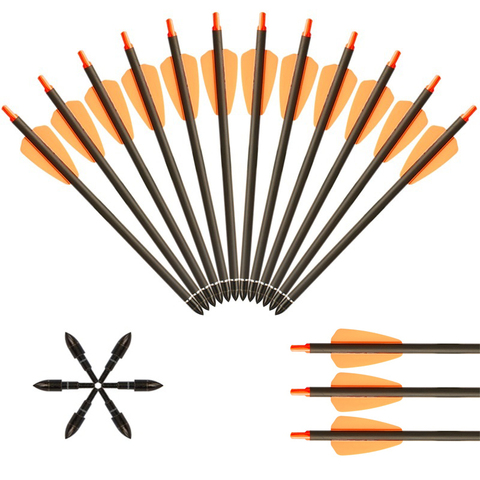 Arc et flèche en carbone pur, 12/24 pouces, 6/7.5 pièces, accessoires pour la chasse, petits boulons en acier ► Photo 1/6