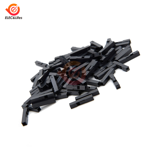 Dupont-câble de cavalier, 100 broches, 1/2mm, boîtier en plastique noir, boîtier de connexion à broche femelle, boîtier bricolage, 1P/2P ► Photo 1/6